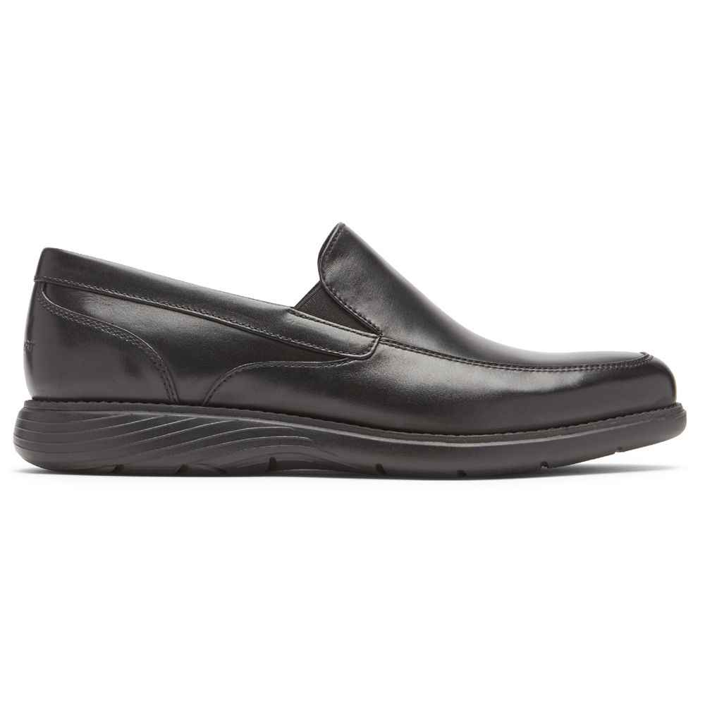 Rockport Garett Venetian Slip-Ons - Mens Loafers - Black - NZ (DQP-265490)